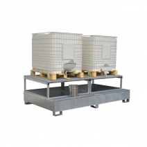 Paleta (wanna) wychwytowa MEGA TCB2, stalowa, 1000 l, 2*IBC/KTC, ocynkowana
